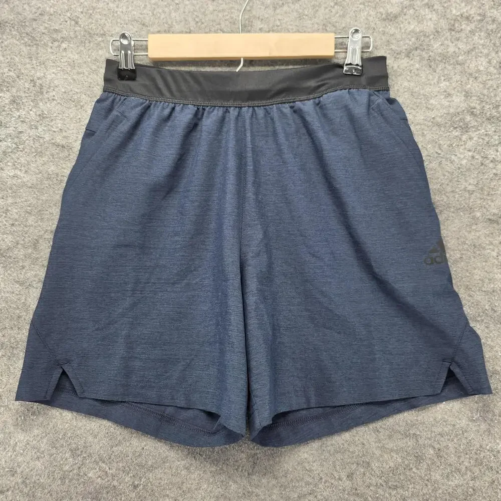 Adidas M AXIS WVN Shorts Mens S Blue Athletic 6 Inseam Pockets Drawstring